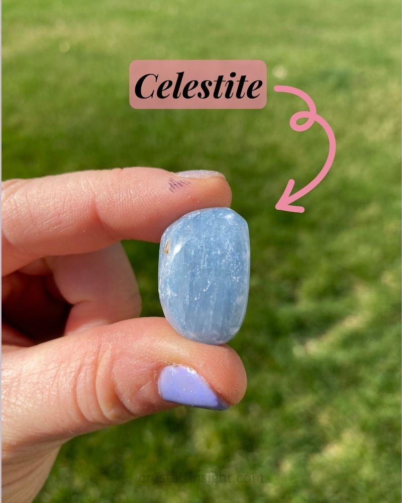 Celestite: Pale blue crystals resembling a starry night sky.